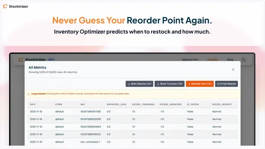 Stockimizer screenshot