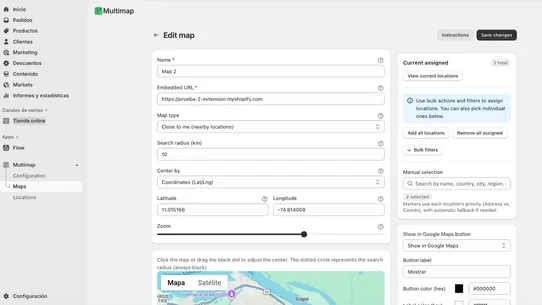 Multimap Nearby Store Locator screenshot