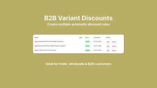 Goldy B2B Variant Discounts screenshot