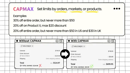 CapMax ‑ Discount Cap &amp; Limits screenshot