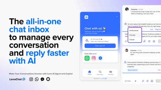 LenoChat:Live Chat &amp;AI Chatbot screenshot