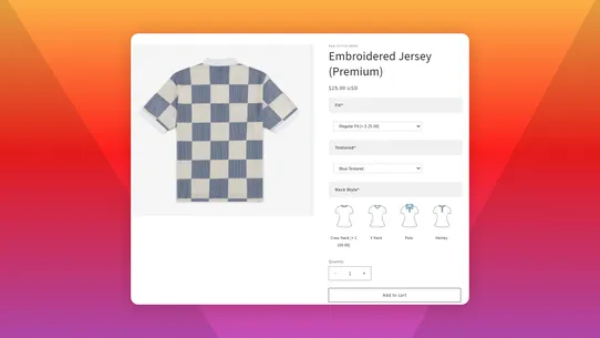 CT Infinite Product Options screenshot