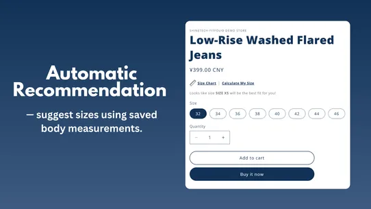 Fitfolio Size Recommender screenshot