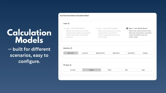 Fitfolio Size Recommender screenshot
