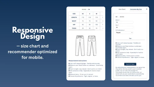 Fitfolio Size Recommender screenshot