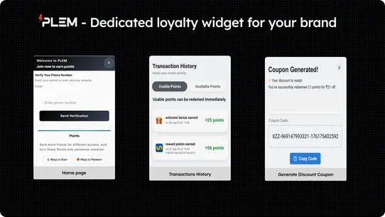 PLEM ‑ Loyalty and Rewards screenshot