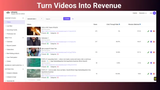 eStreamly Shoppable Videos screenshot