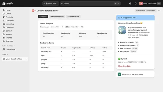 Umay Search &amp; Filter screenshot