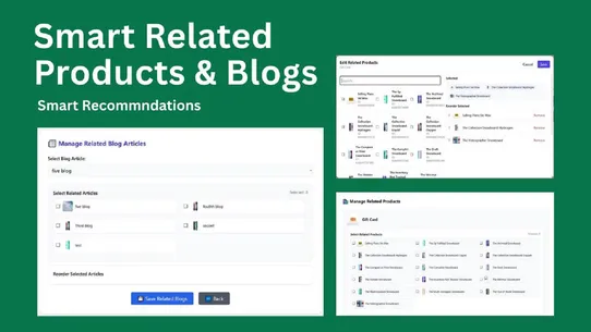 Smart Related Products &amp; Blogs screenshot