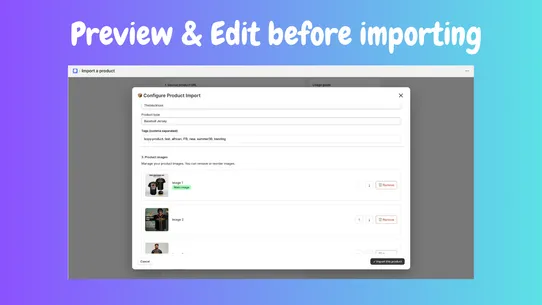 Poky‑fy Import &amp; Copy Products screenshot