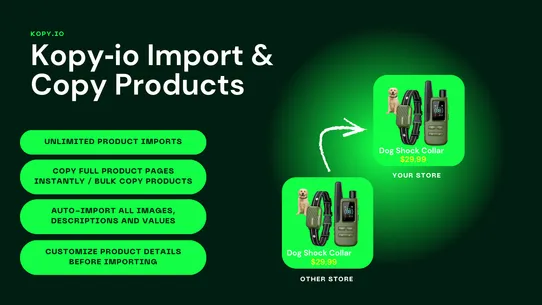 Kopy‑io Import &amp; Copy Products screenshot