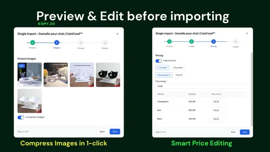 Kopy‑io Import &amp; Copy Products screenshot