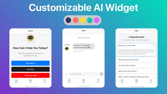 SuperBot: Next‑Gen AI Chatbot screenshot