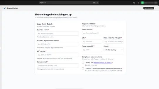 ElkSend e‑Invoicing screenshot