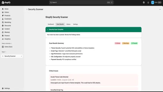 SecureShop Scanner screenshot