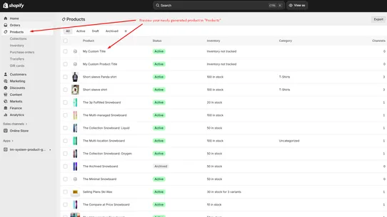 TM System Product Gen screenshot