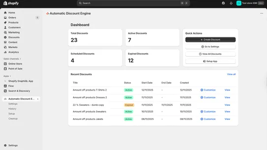 Automatic Discount Engine screenshot