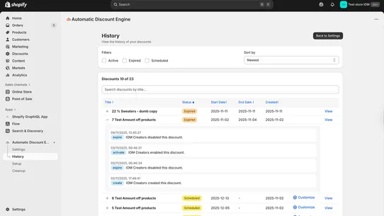 Automatic Discount Engine screenshot