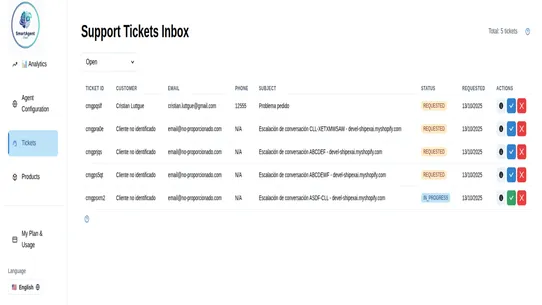 SmartAgent Chat screenshot