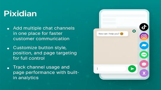 Pixidian Chat Widget screenshot
