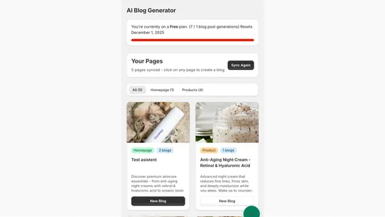 BlogGenAI: SEO Google&amp;ChatGPT screenshot