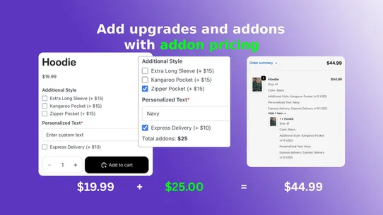 Flux Product Option Variants screenshot