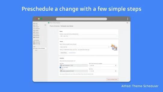 Alfred: Theme Scheduler screenshot