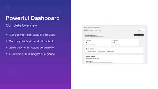 Auto Blog generator: AI SEO screenshot