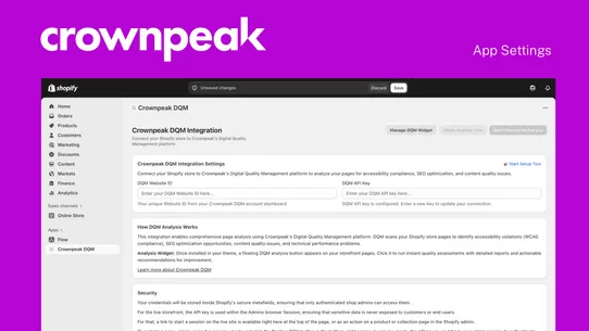 Crownpeak DQM screenshot