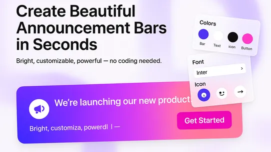 Dixxi: Announcement Bar screenshot