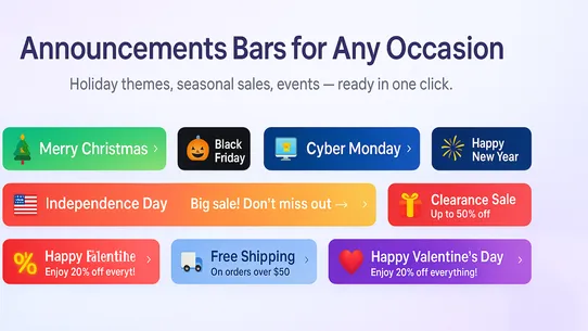 Dixxi: Announcement Bar screenshot