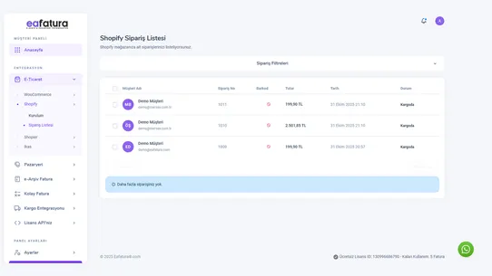 Eafatura.com Kargo &amp; Fatura screenshot