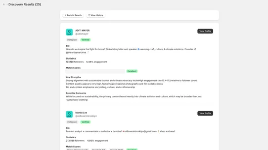 Hypebridge Influencer Finder screenshot