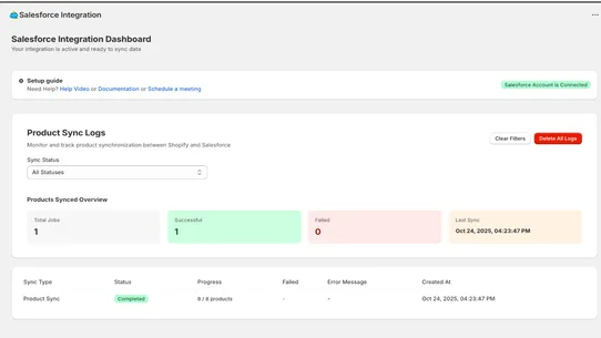 Salesforce Product Import screenshot