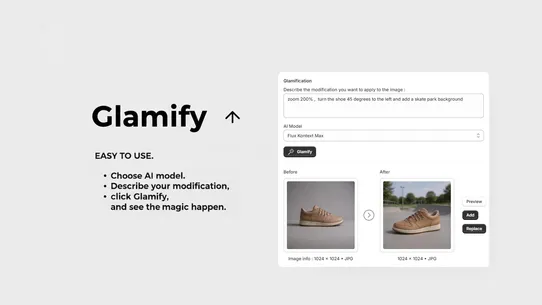 Glamify: AI Image Boost screenshot