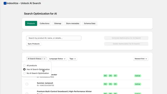 indexAIze ‑ Unlock AI Search screenshot