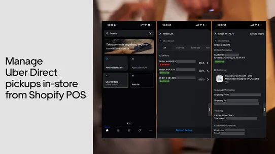Uber Direct screenshot
