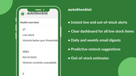 autoStockist | Stock Alerts screenshot