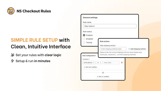 NS Checkout Rules screenshot