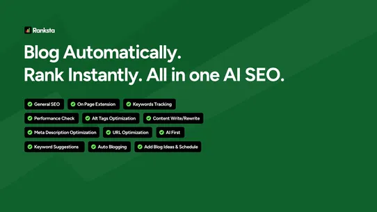 Ranksta SEO screenshot