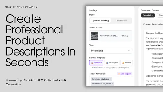 Sage AI: Product Writer screenshot