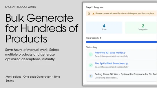 Sage AI: Product Writer screenshot