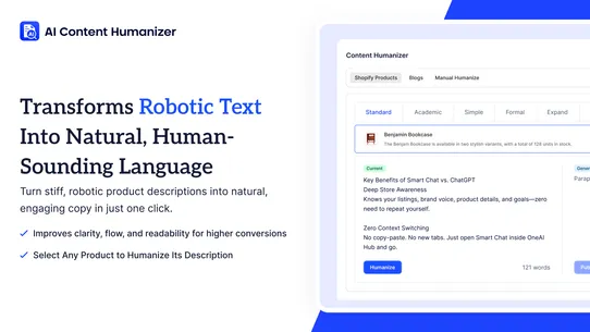 AI Content Humanizer screenshot
