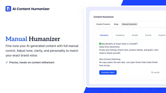 AI Content Humanizer screenshot