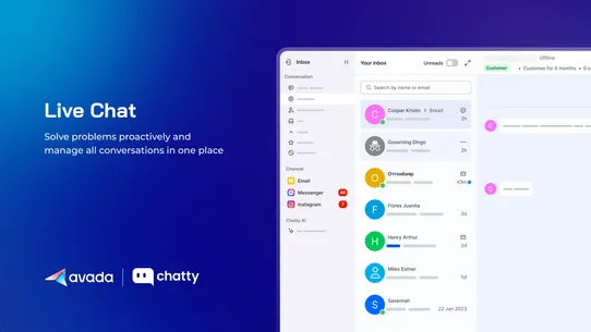 Chatty AI Chatbot &amp; Live Chat screenshot