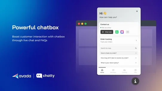 Chatty: Live chat Helpdesk FAQ screenshot