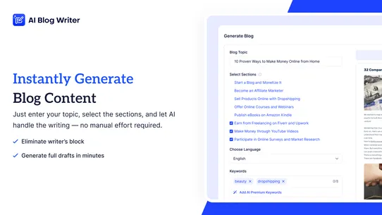 AI Blogs Writer screenshot