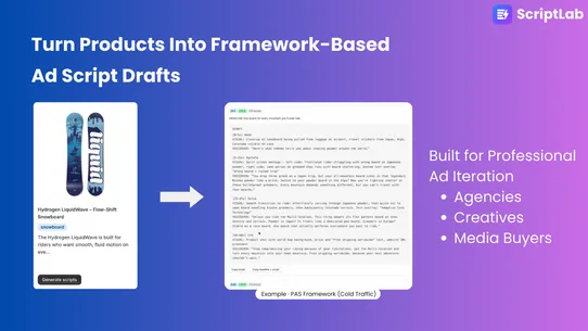 Ad Script Generator: ScriptLab screenshot