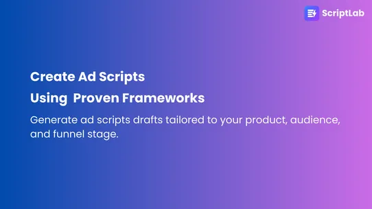 Ad Script Generator: ScriptLab screenshot