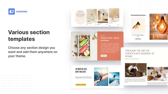 ShopOne Landing Page Builder screenshot